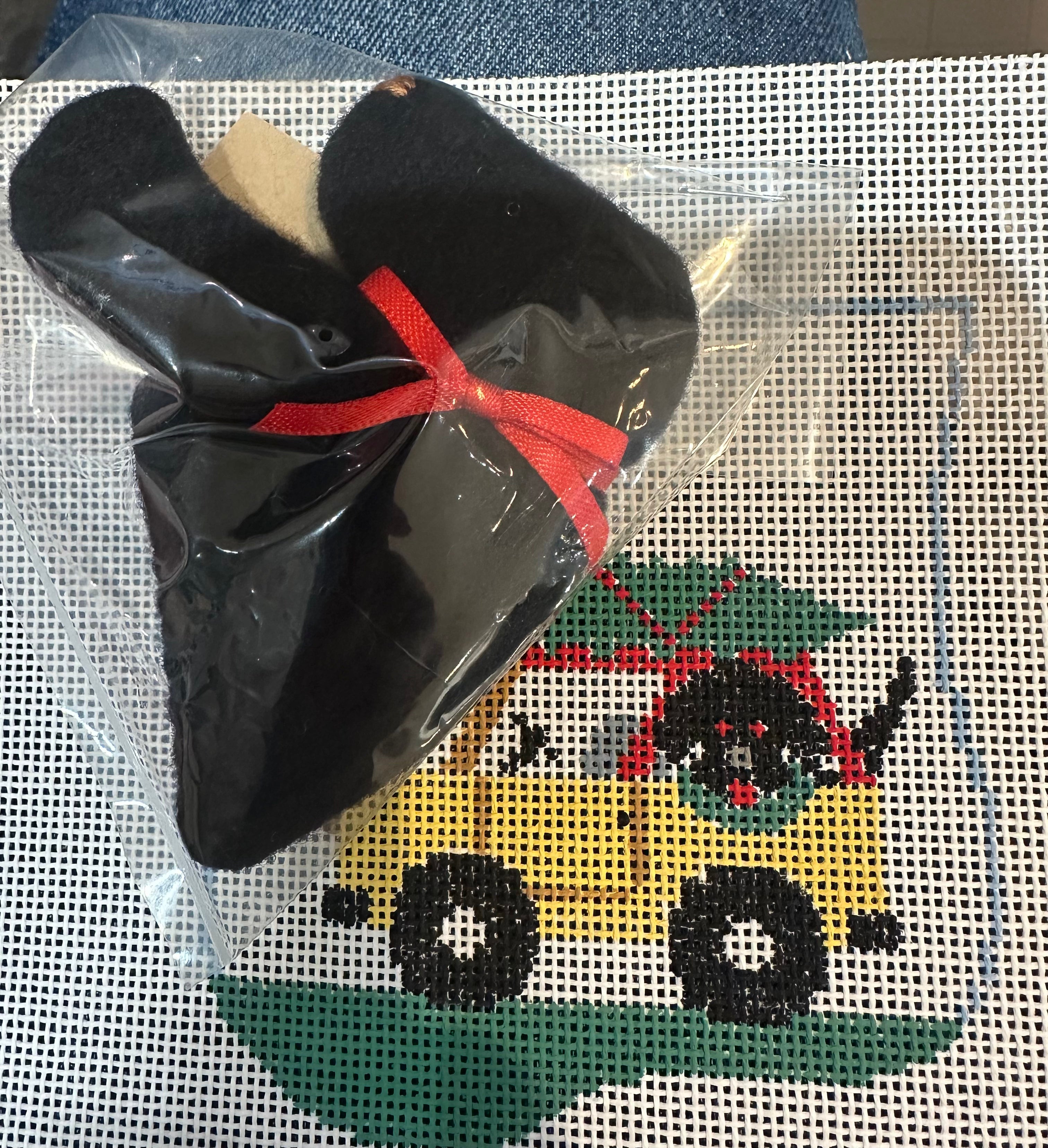 Yellow Car and Black Lab Mini Sock With Dog Critter