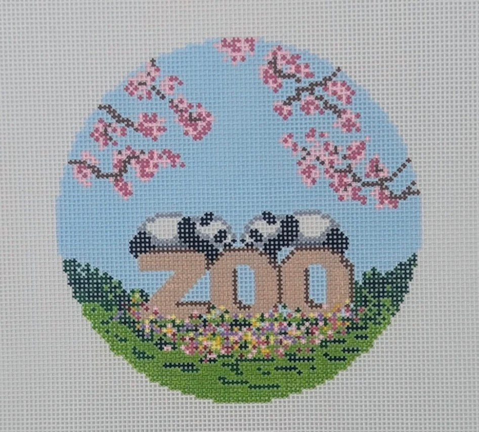 National Zoo with Cherry Blossoms Round