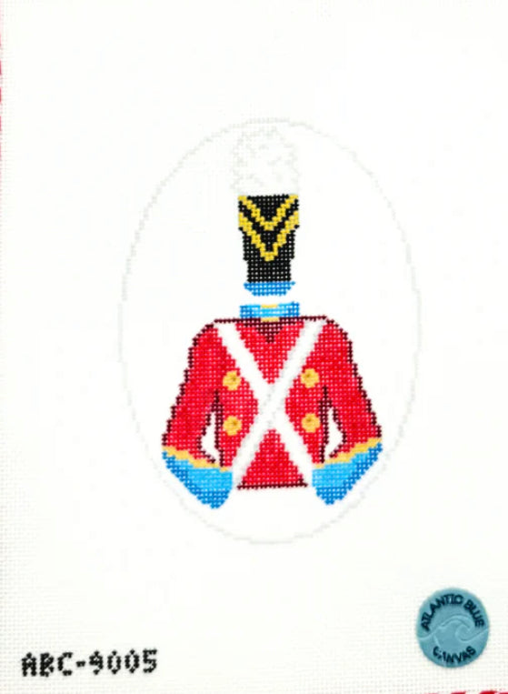 Atlantic blue Rockettes toy soldier outfit needlepoint canvas