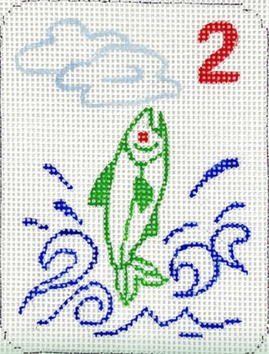 Mini Mahjong Tile – Fish in Water