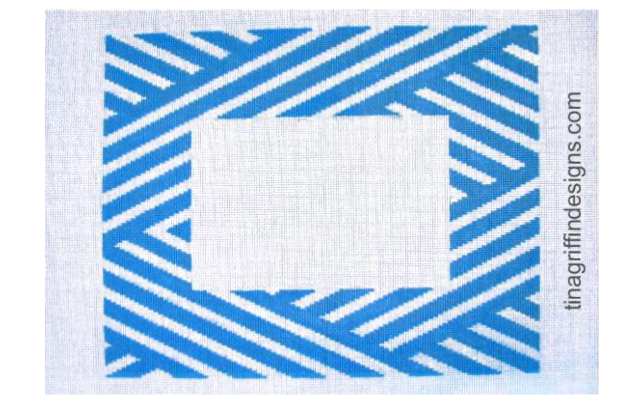 Blue & White Stripe Frame