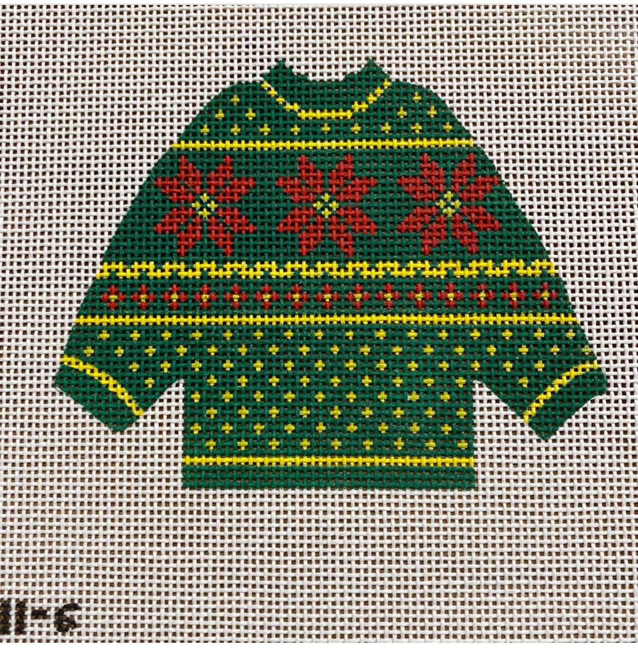 Green Poinsettia Pullover