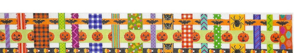Halloween Basket – Woven Ribbons w/ a Halloween Theme