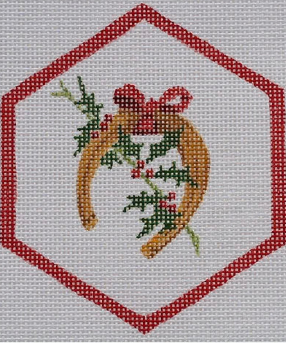Christmas Ornament – Horseshoe w/ Holly