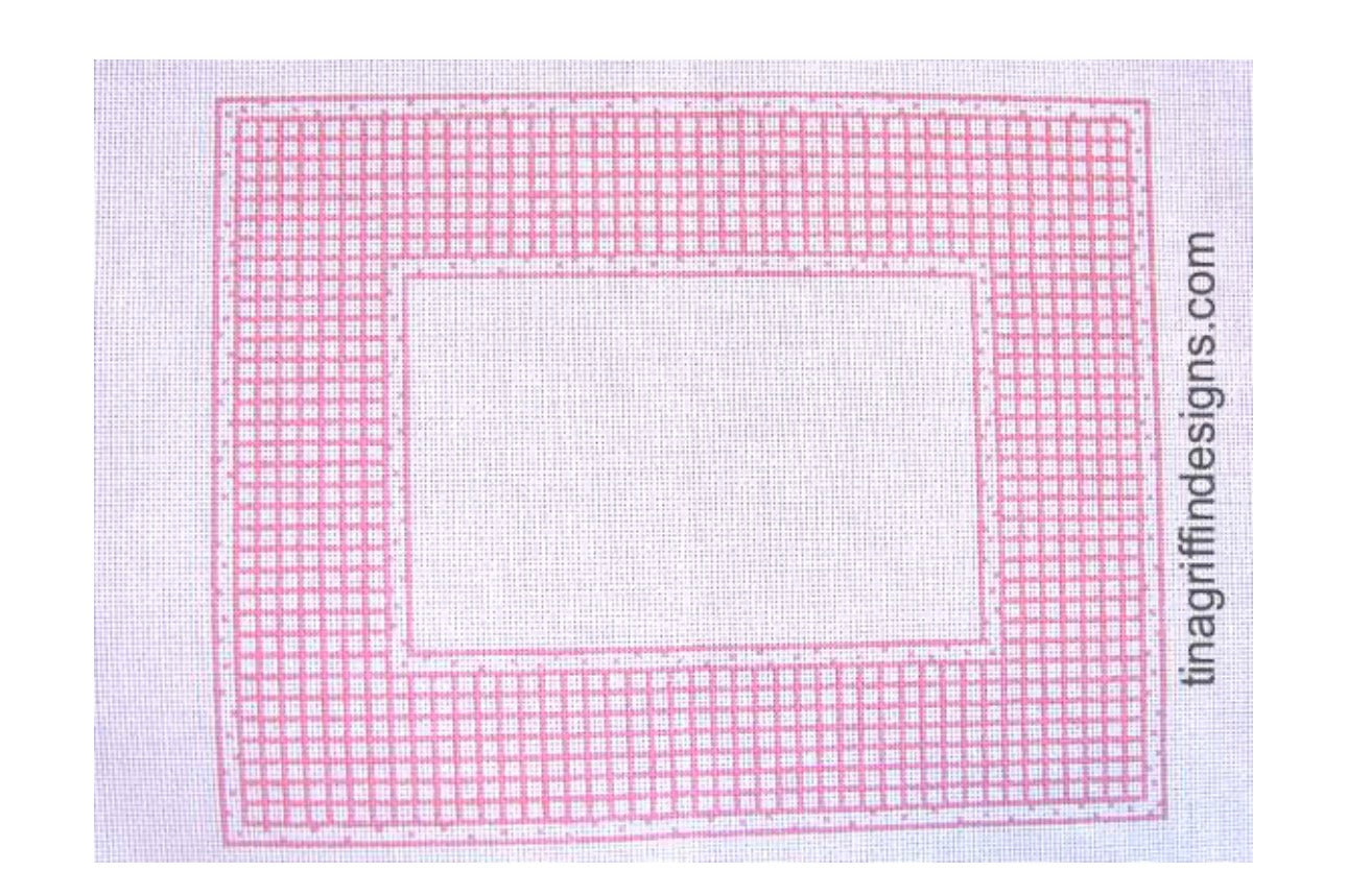 Pink & White Check Frame