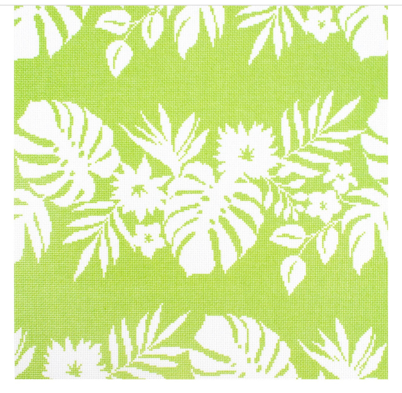 NTG KB279 - Hibiscus Pillow - White and Green