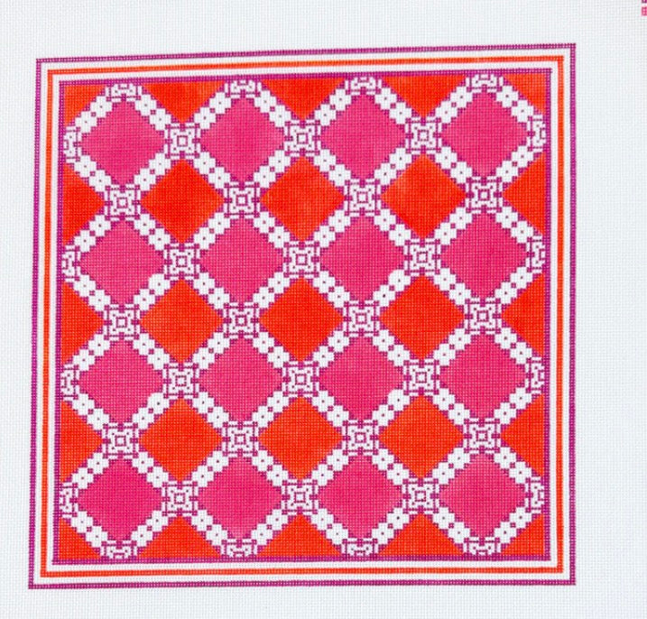 Mosaic Tile (Pink & Orange) - includes stitch guide