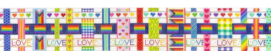 Pride Basket – Woven Ribbons w/ a Rainbow Pride Theme