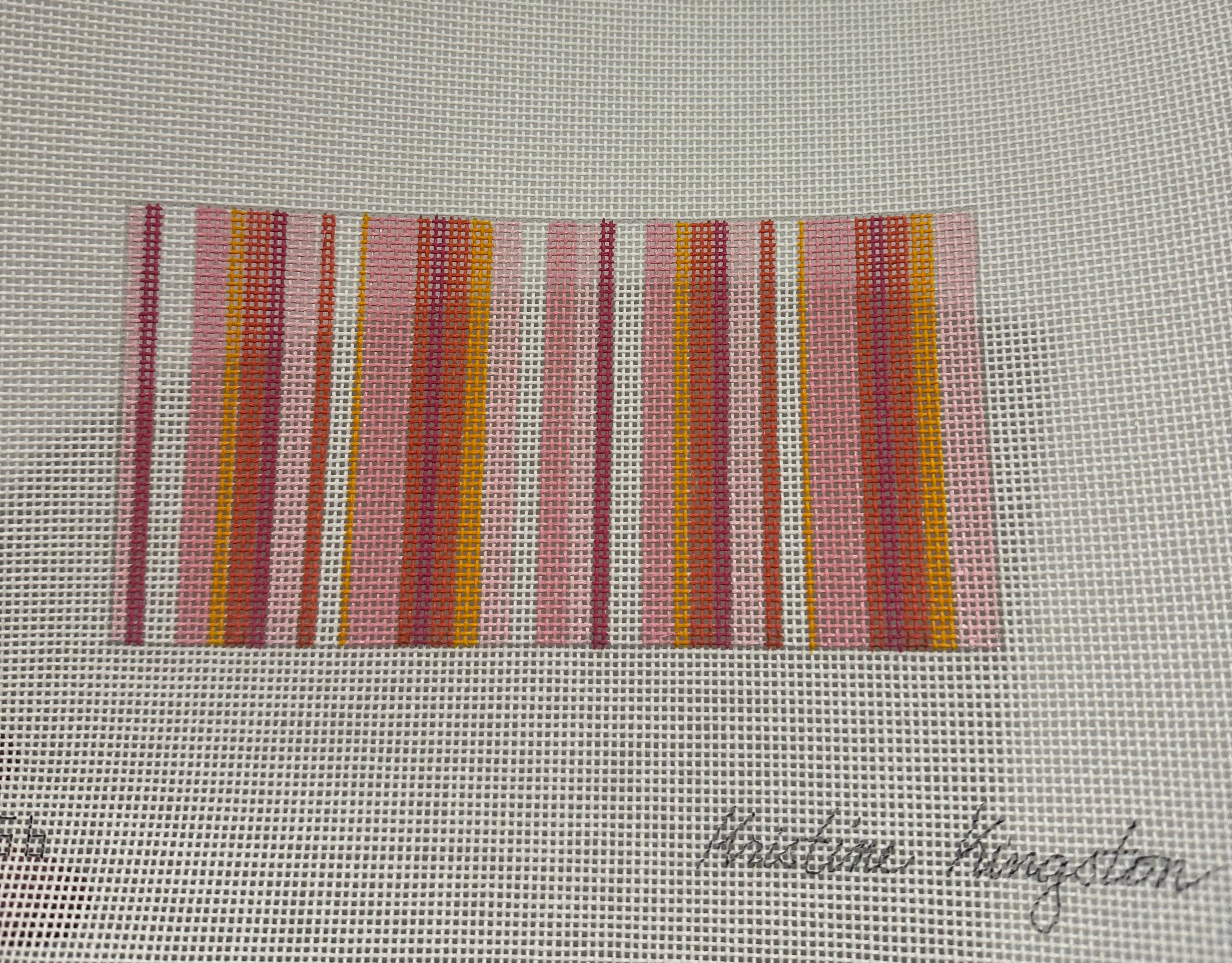 Happy Stripes Pink and Orange Sunglasses Case