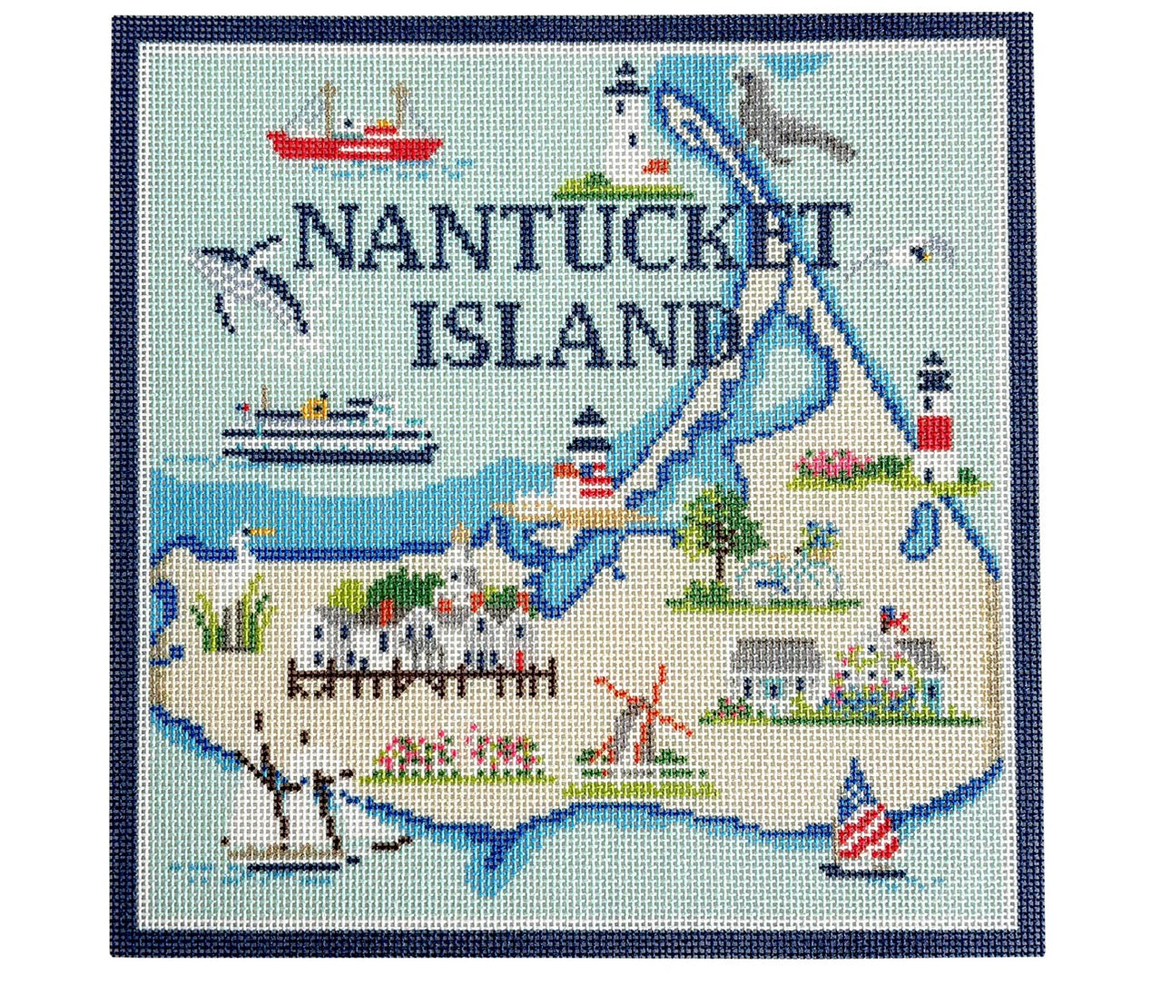 NTG KB240 - Nantucket Map - 18 Ct