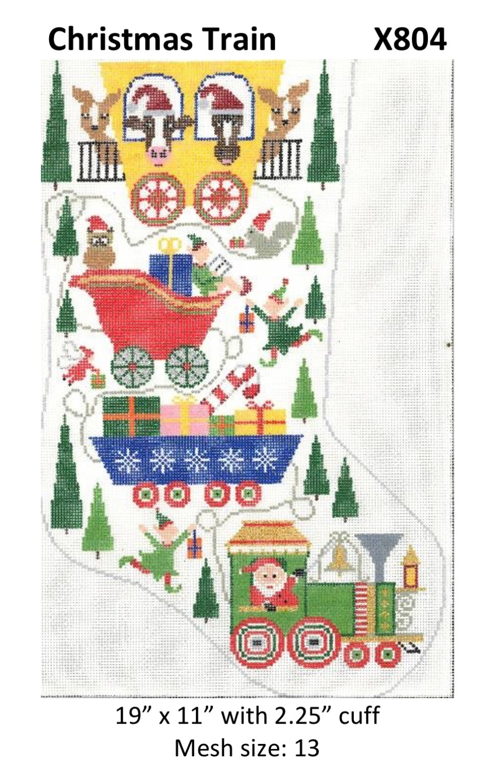 X904 - Train Xmas Stocking