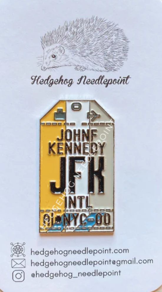 Hedgehog JFK Travel Tag Needleminder