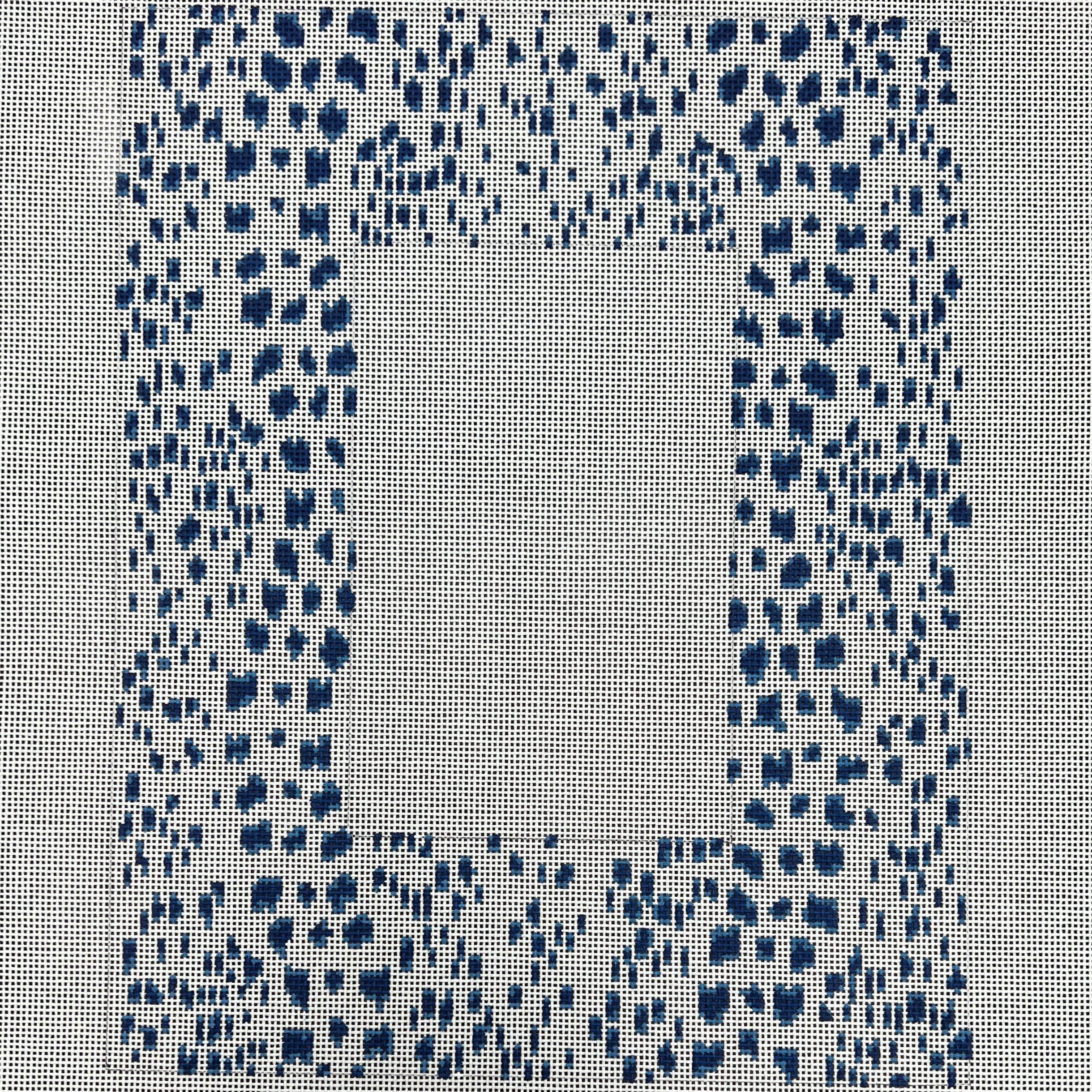 French Dots Picture Frame-Navy (13 mesh)