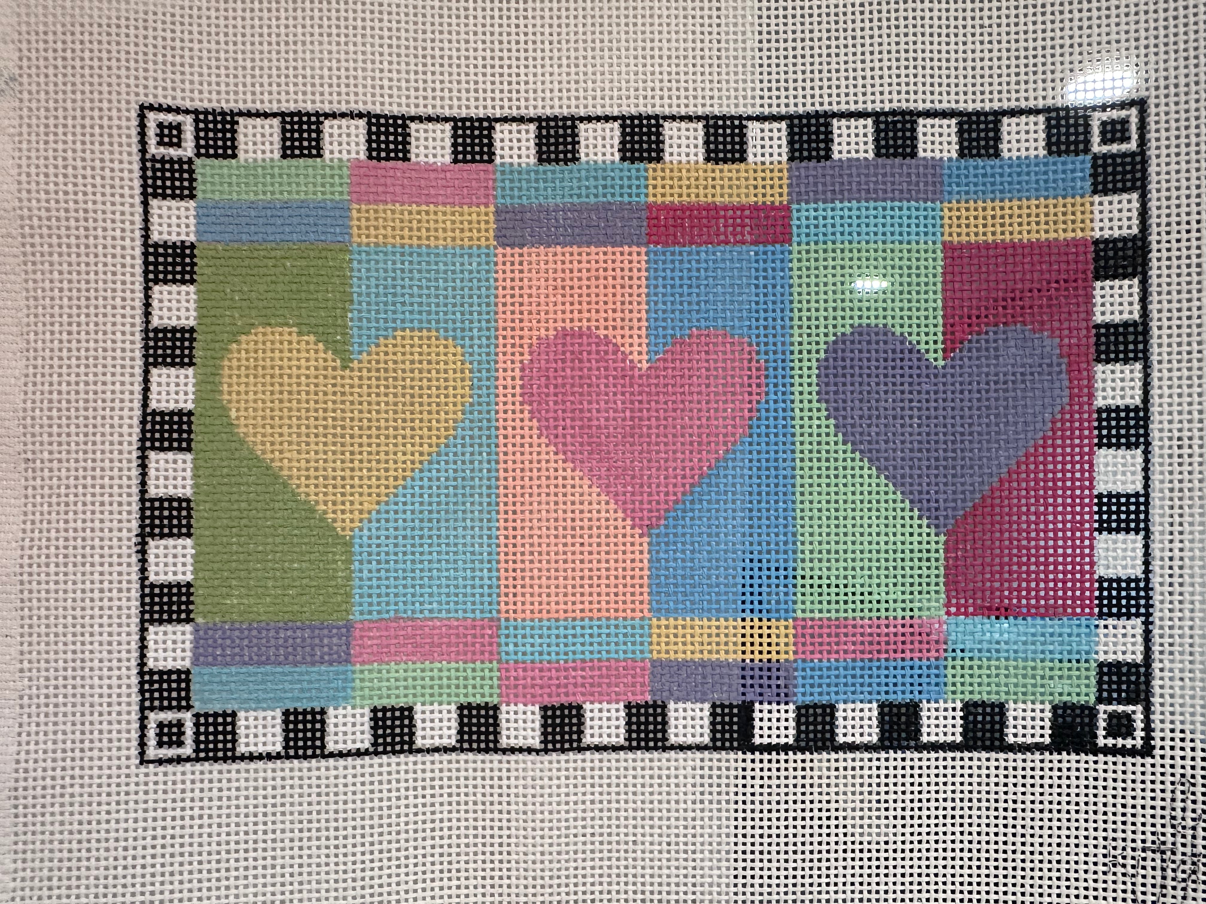 Pastel Hearts in Black and White
