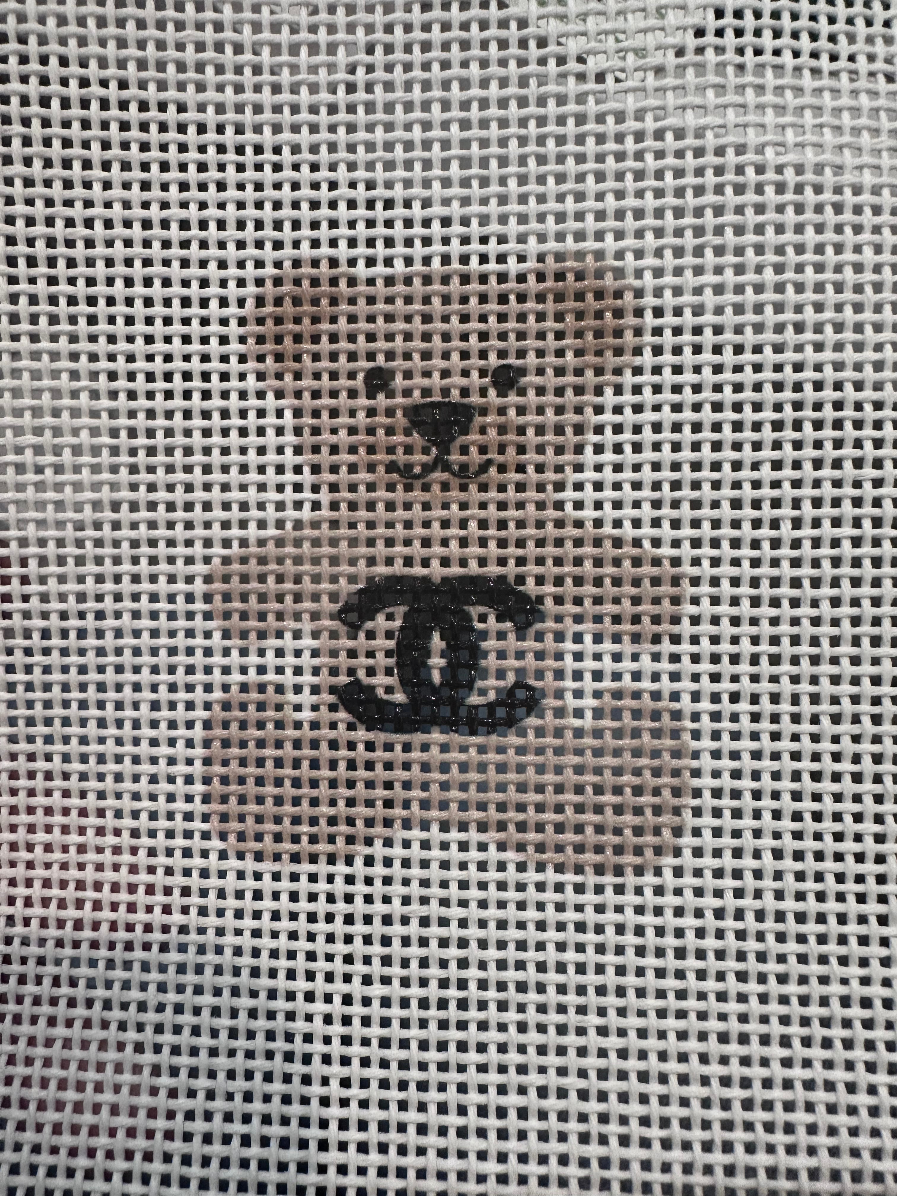 Beige CC Bear Bag Charm (printed)