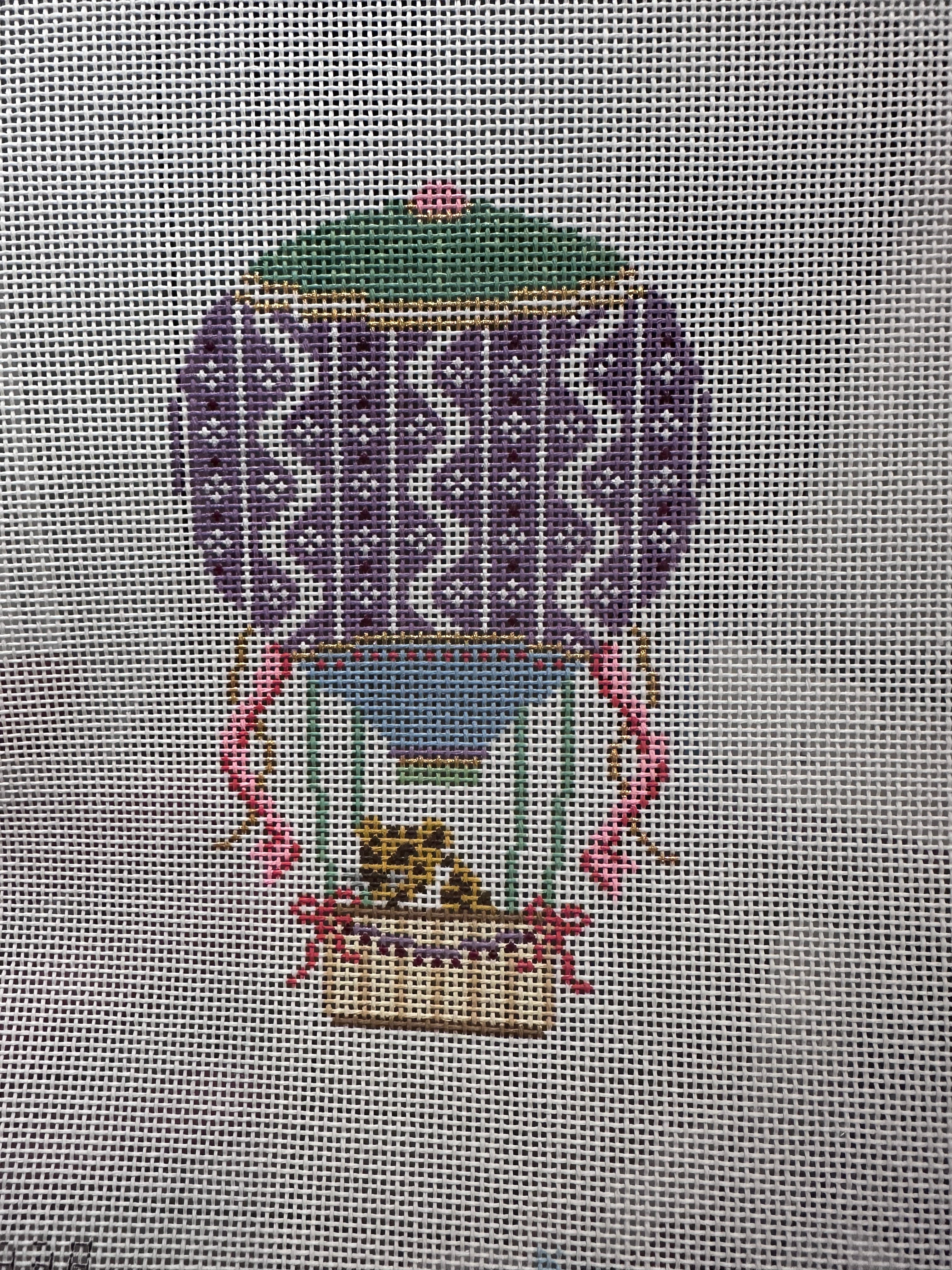 Purple and Pink Hot Air Balloon with Leopard