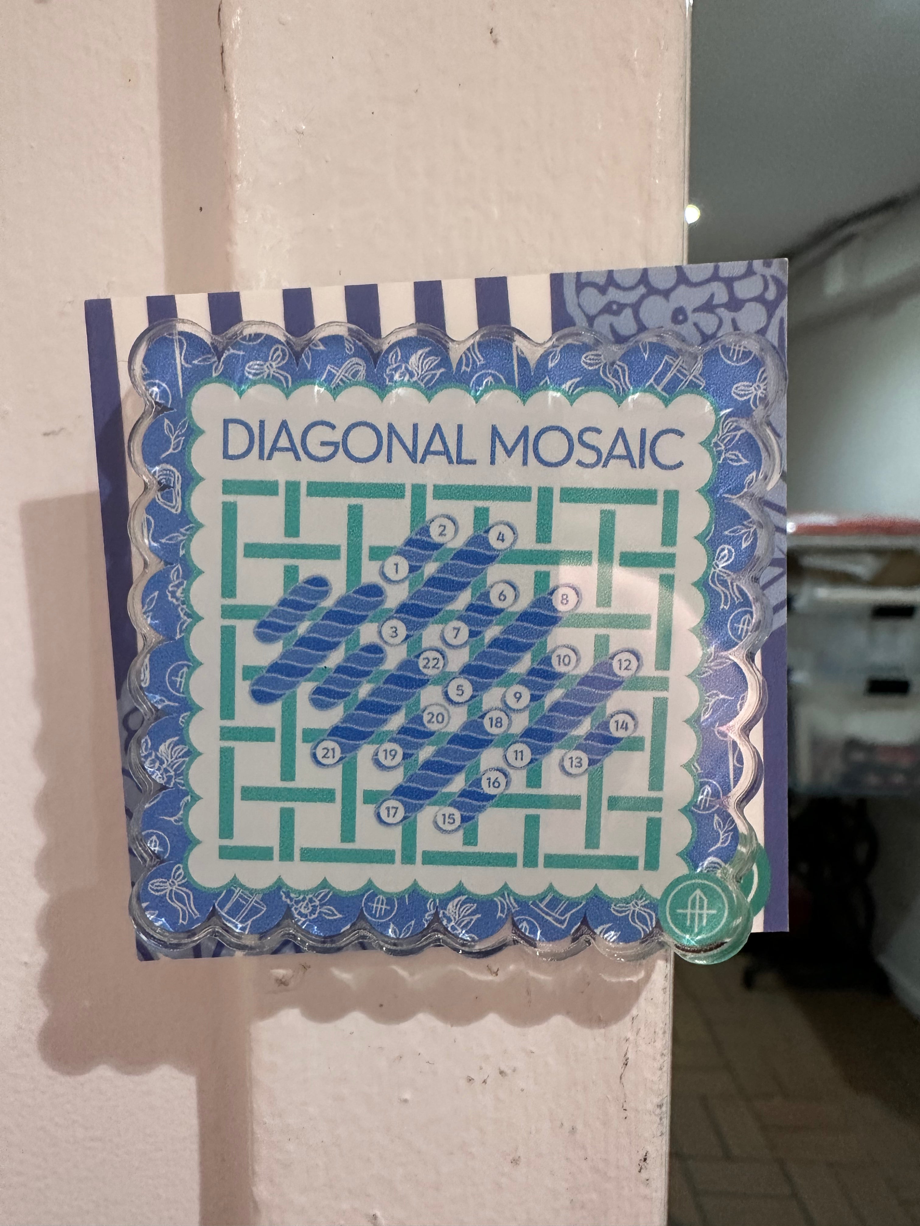 Diagnonal Mosaic Stitch Reminder Needleminder