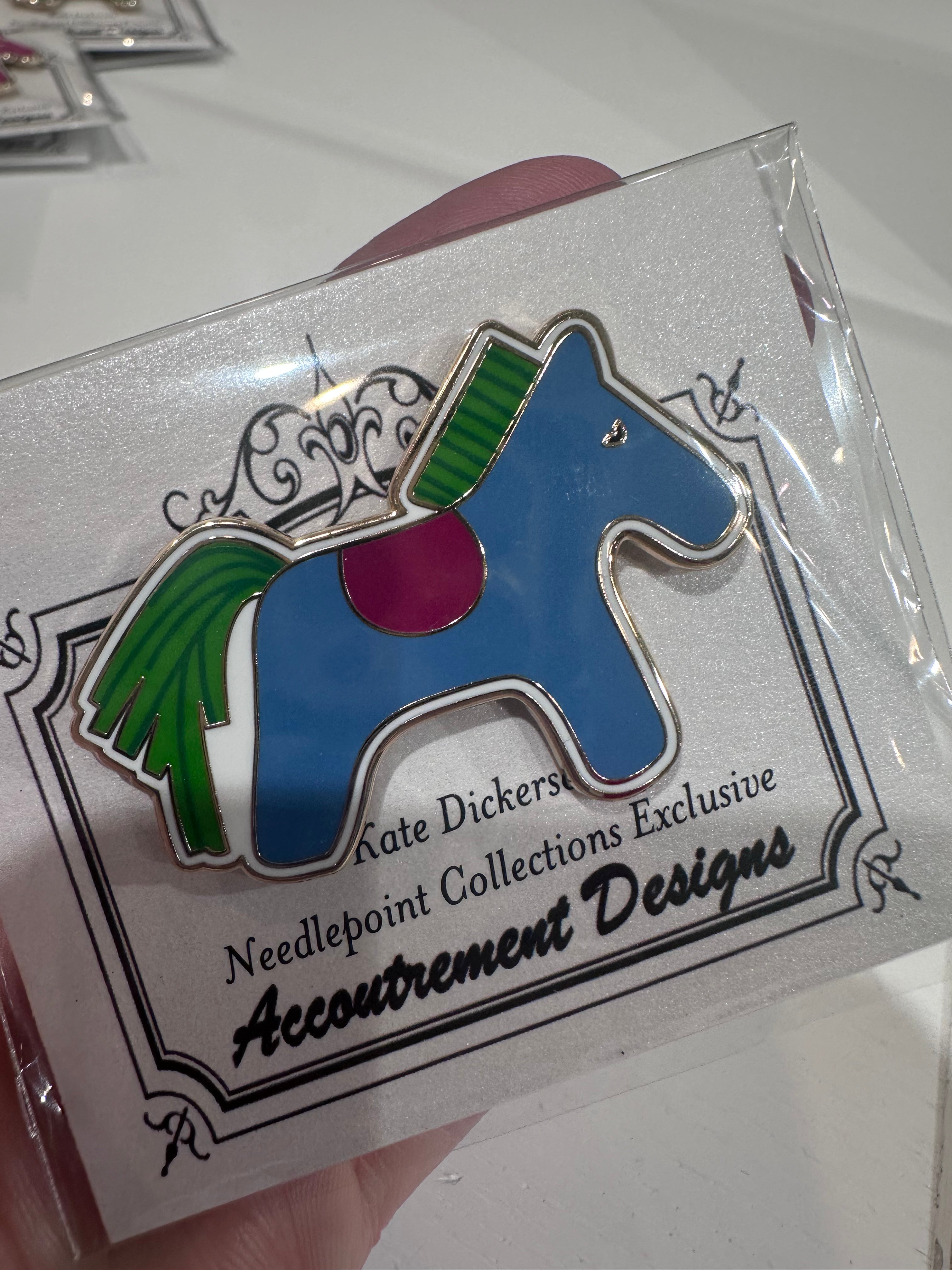 Hermes Horse Blue with Green & Magenta Needleminder