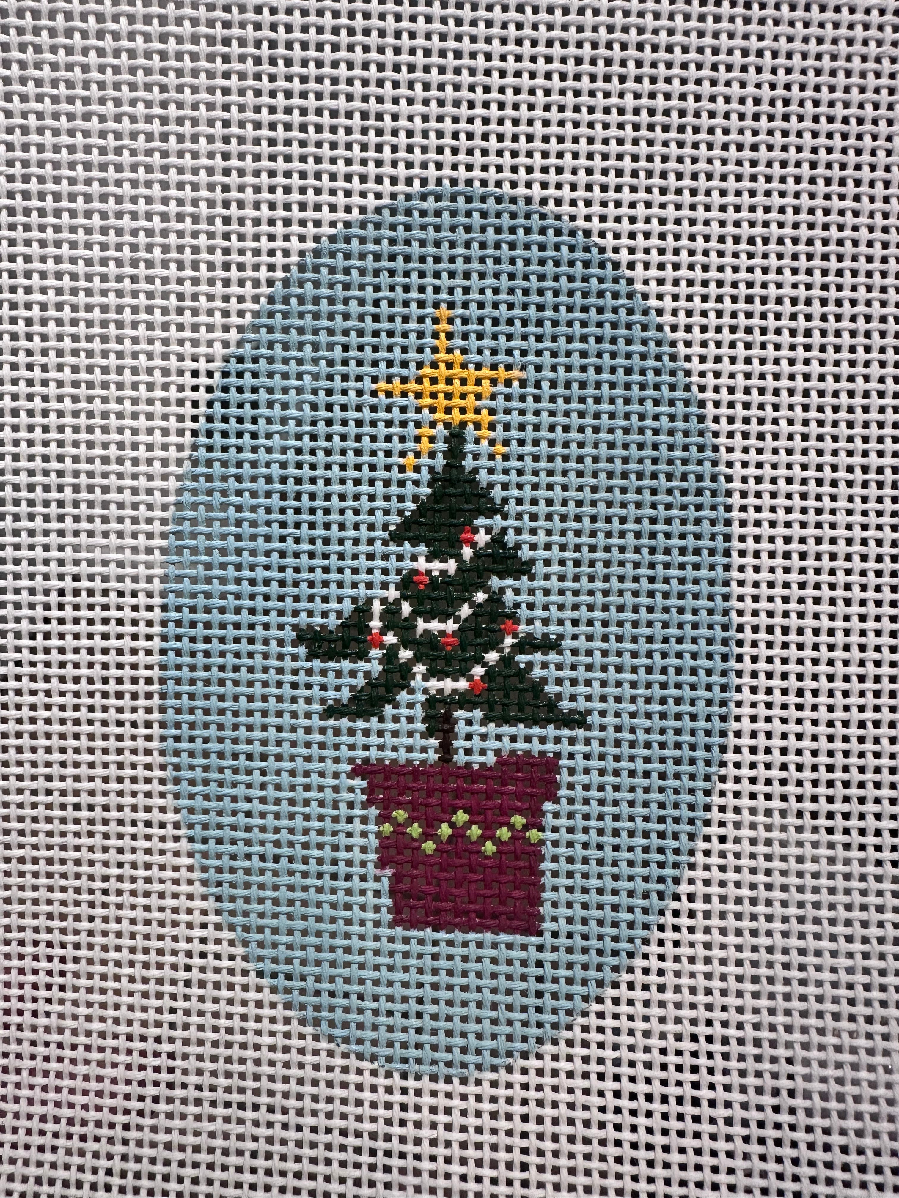 Oval Christmas Tree Ornament E
