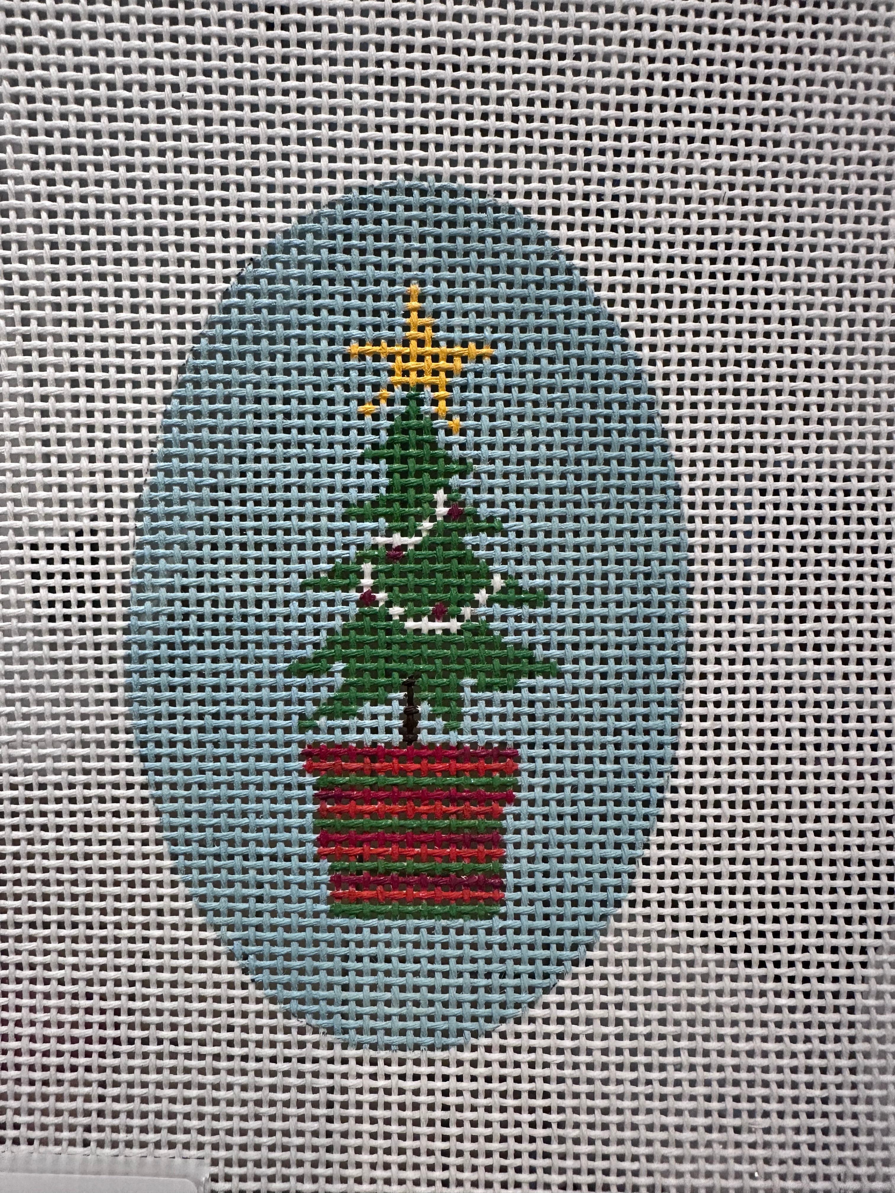 Oval Christmas Tree Ornament D
