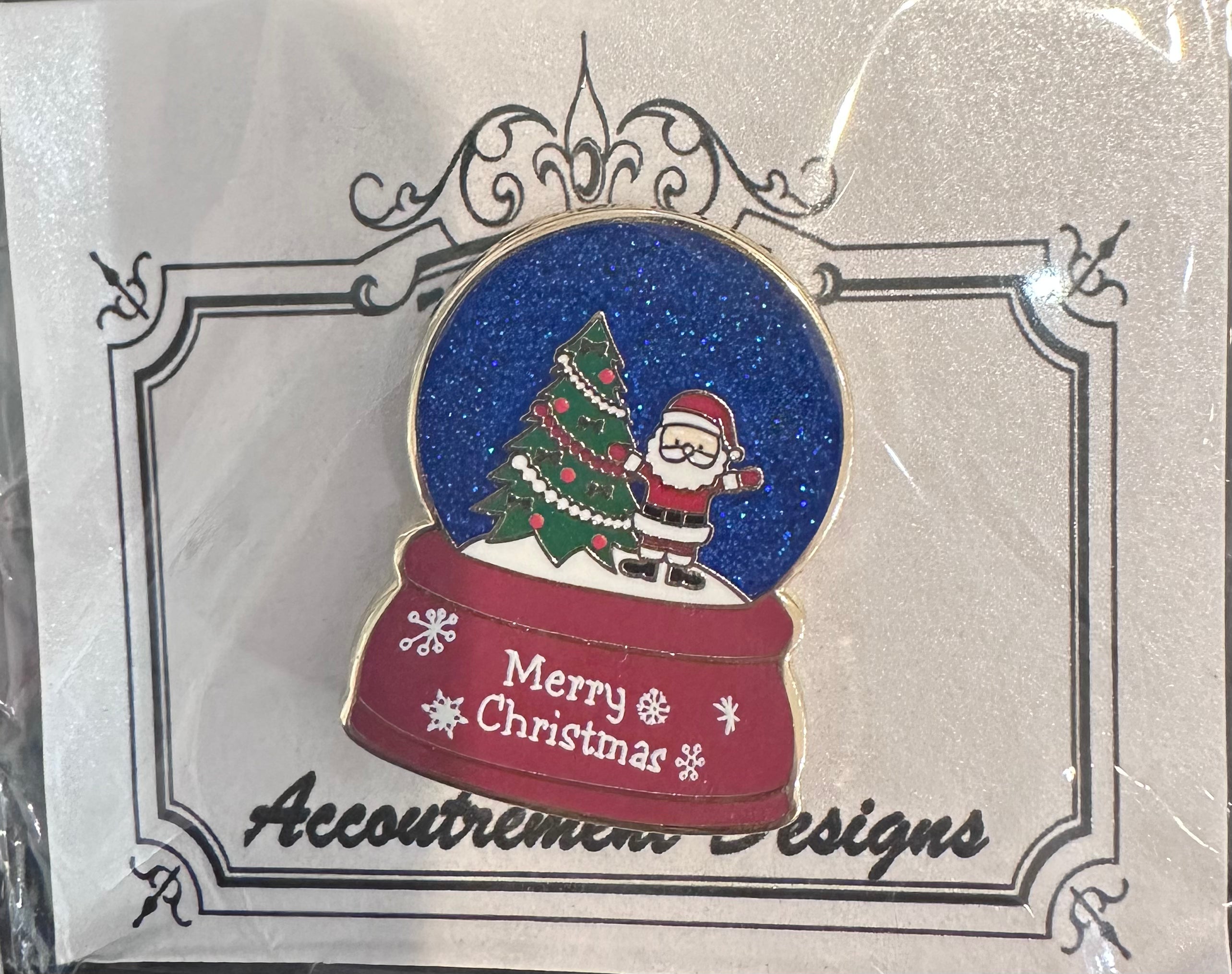 Santa Snow Globe Needleminder