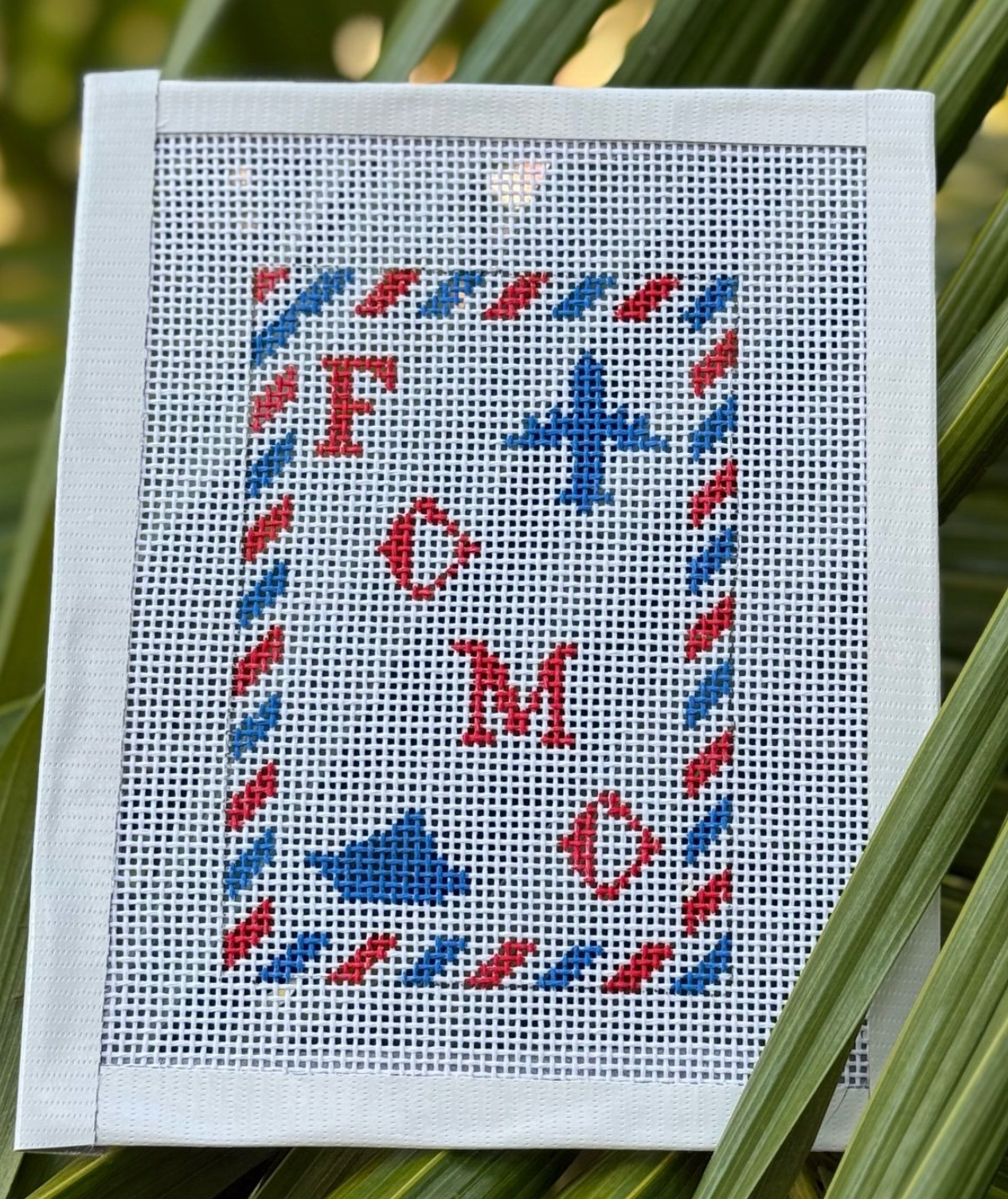 Jessica Tongel FOMO Passport Cover Insert needlepoint canvas