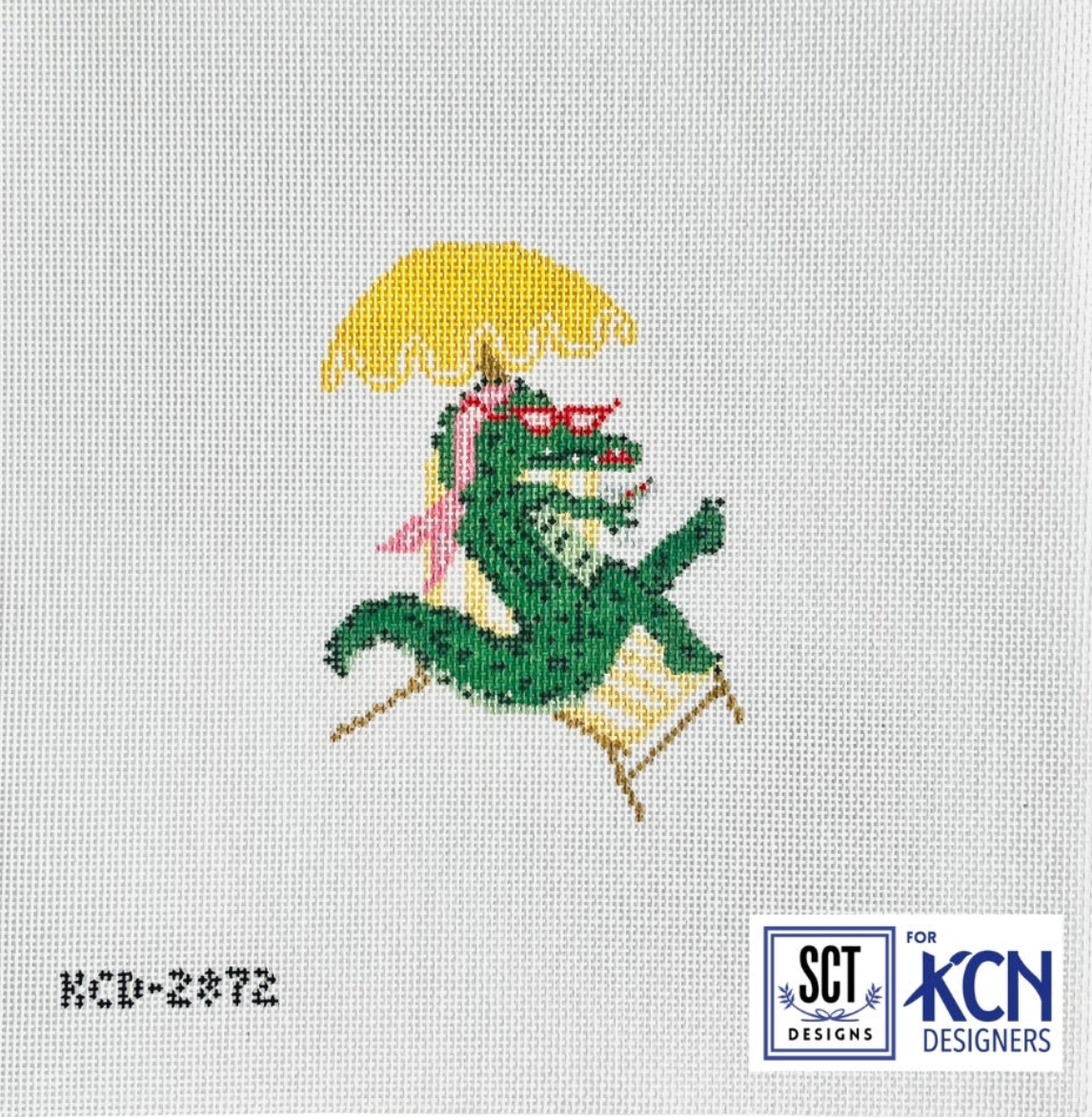 KCD La Dolce Vita Riviera Crocodile needlepoint Canvas