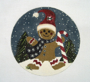 Laurie Korsgaden: Gingerbread Man with Candy Cane