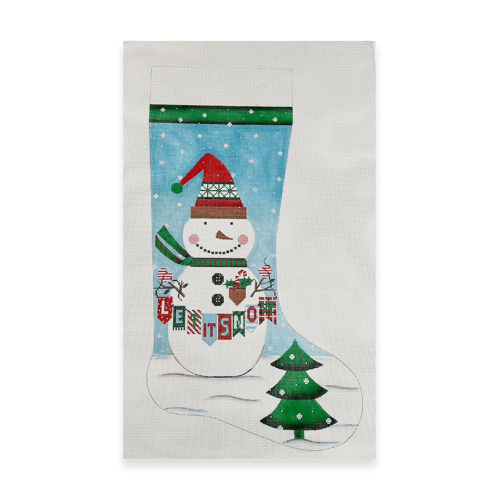 Let It Snow Snowman Stocking