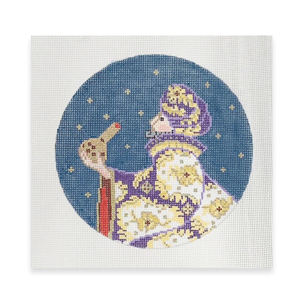 Nativity Ornament - Purple Magi Faberge