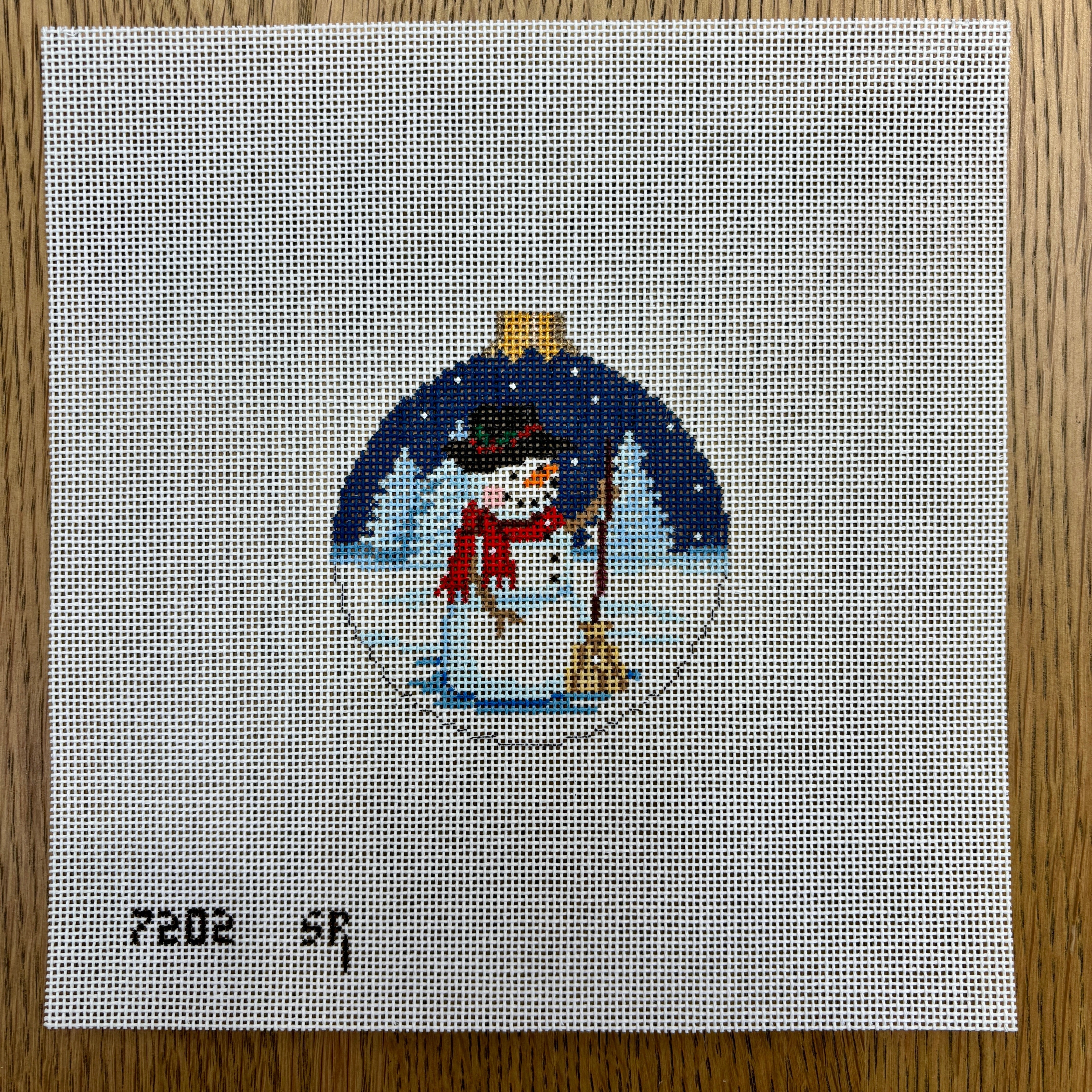 Night Snowman, 3.25" Round