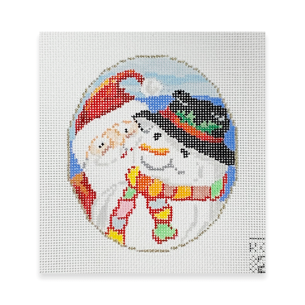 Santa And Snowman Ornament