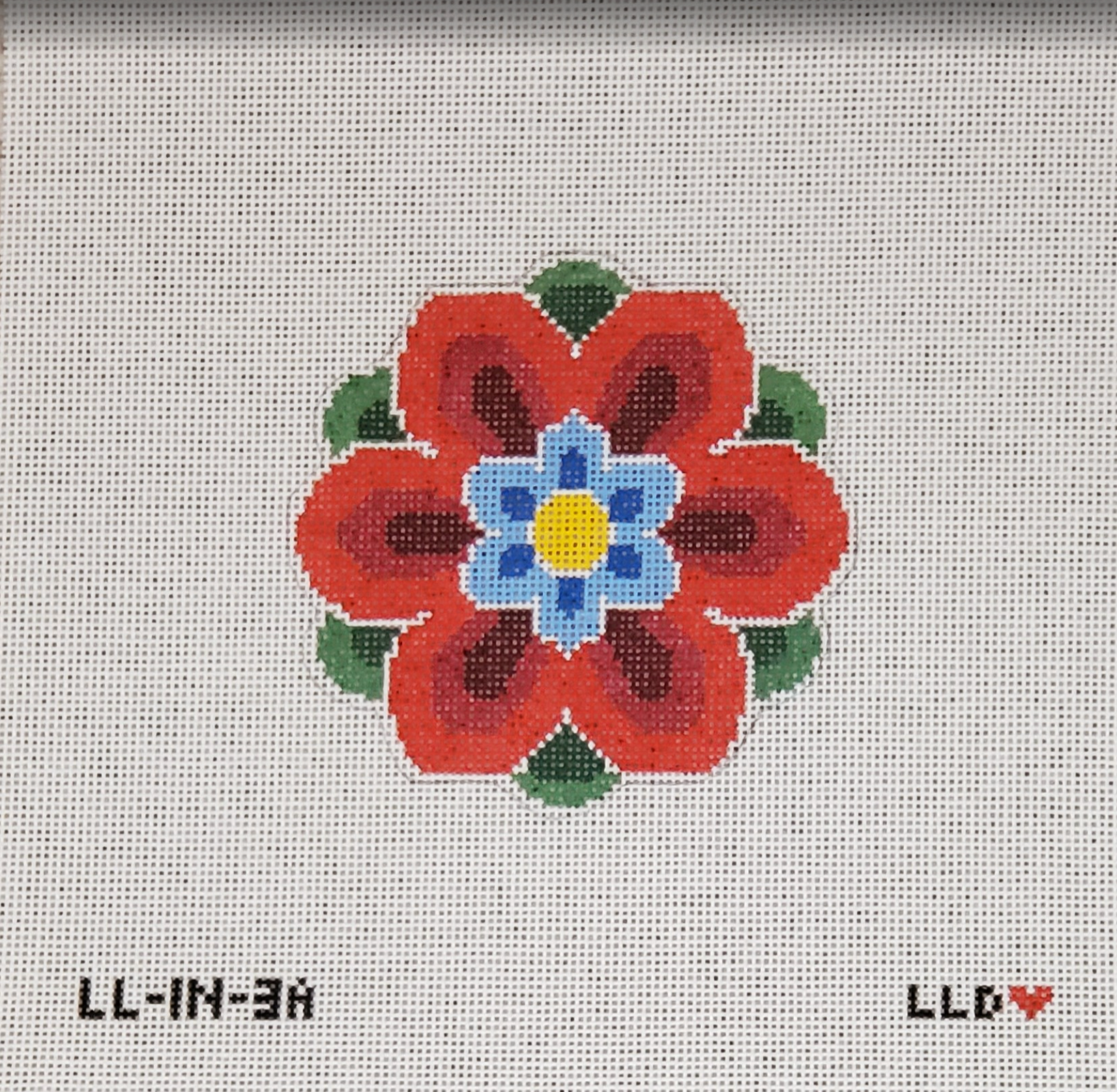 Geometric Flower Insert Red/Blue