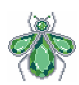 Emerald Beetle Brooch