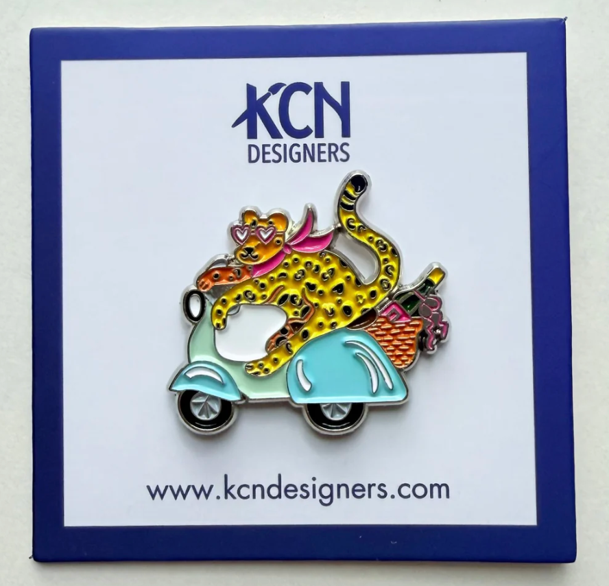 Leopard on Scooter Needle Minder