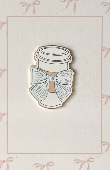 Hot Coffee With Bow Needleminder