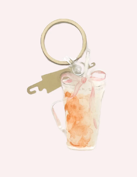 Iced Coffee Keychain & Needle Threader