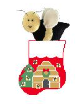 Beehive with Bee Mini Sock with Critter