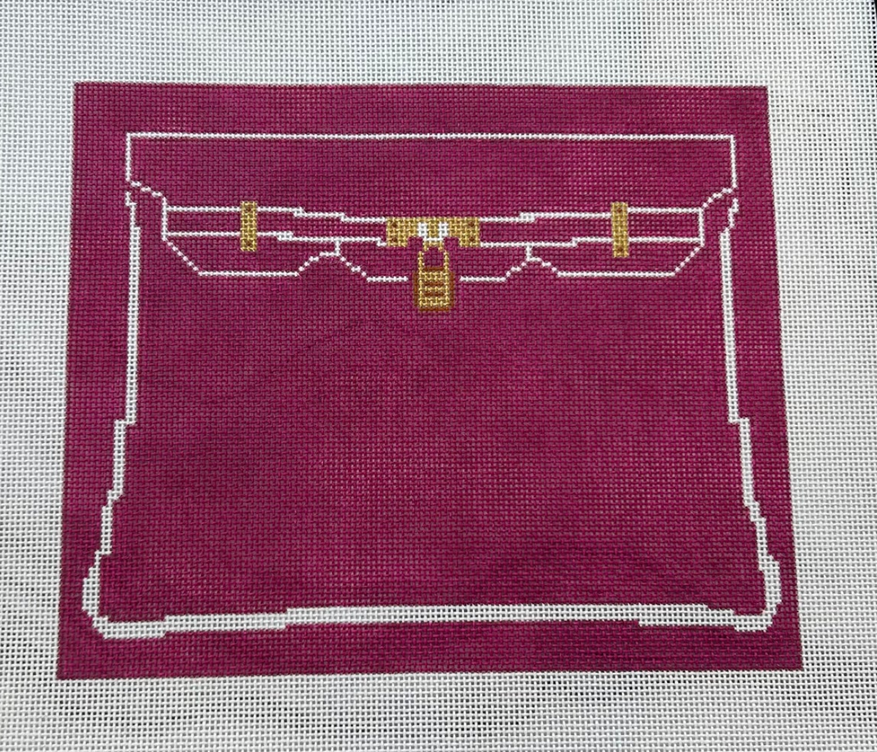 Leather Clutch Canvas