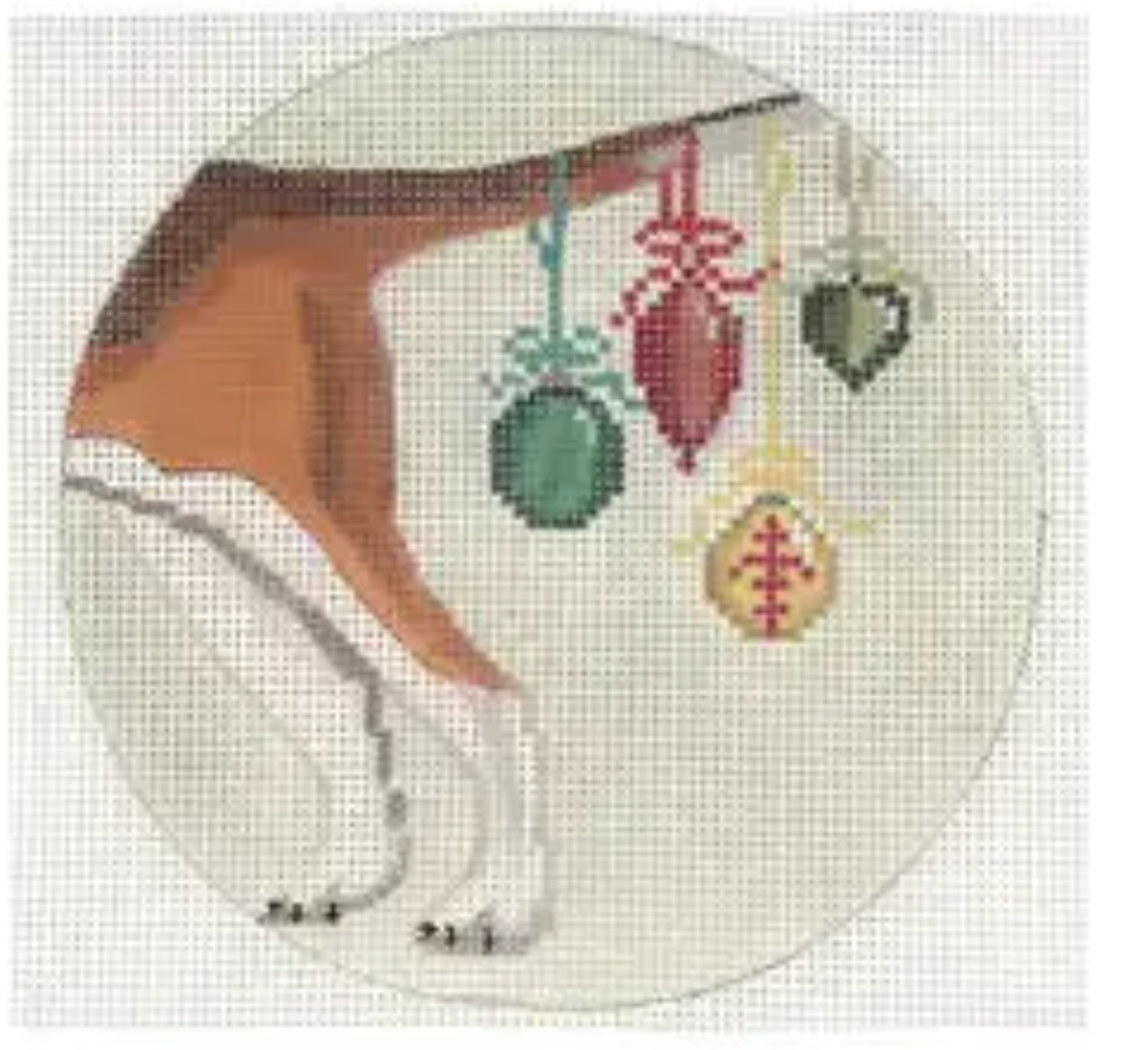 Dog Tail With Ornaments Round