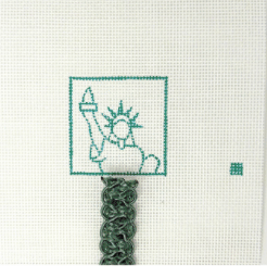 Statue of Liberty Bookmark with Vintage Ribbon