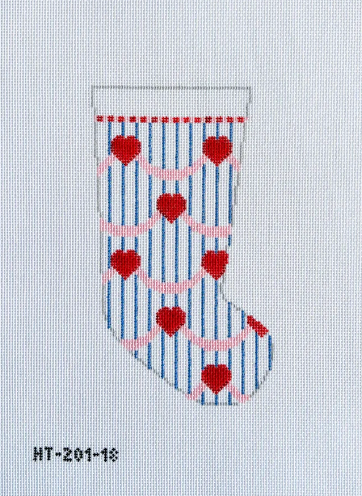 Hearts Mini Stocking - 13 mesh