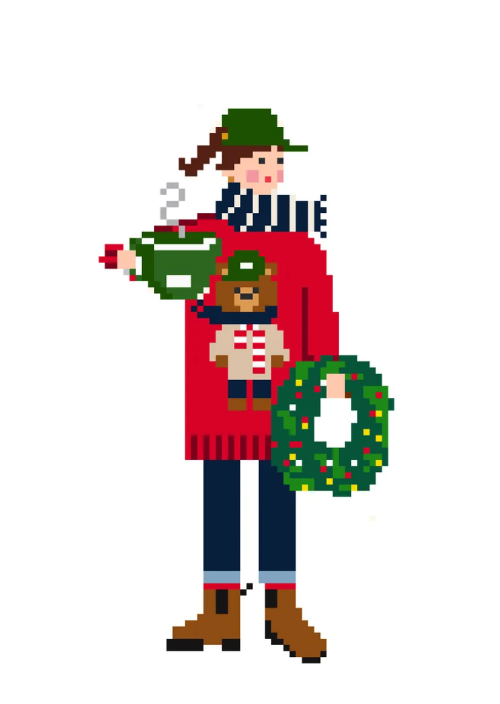 Ralph's Holiday Girl Printed Canvas