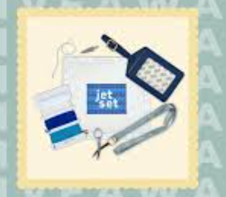 Jet Set Luggage Tag Needlepoint Kit