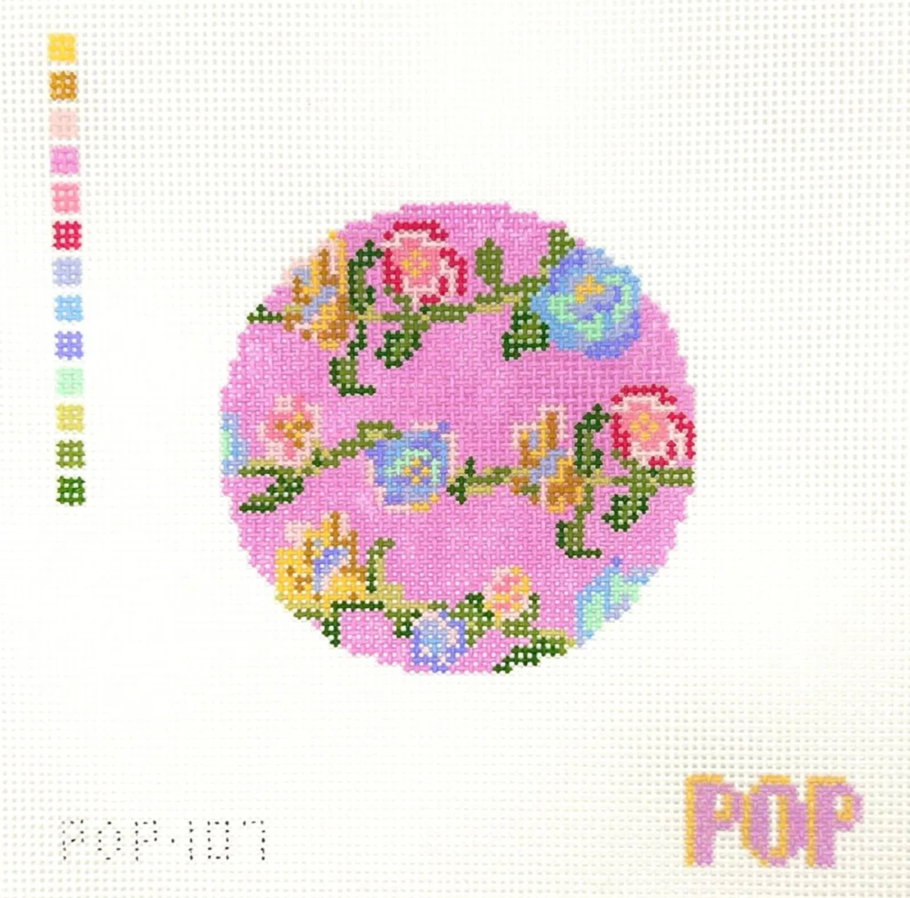 Floral Vine Round - Pink