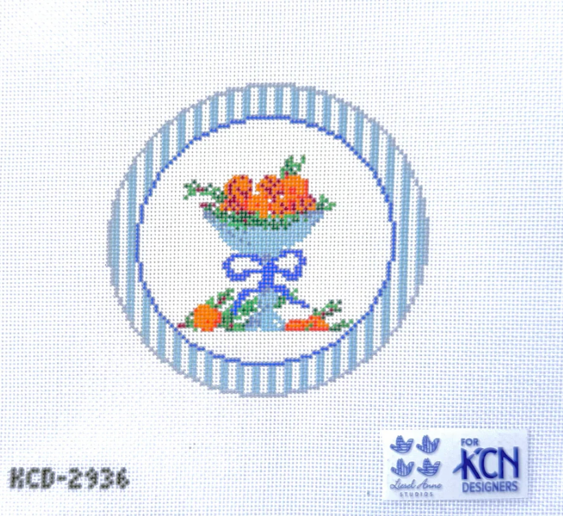 Orange Bowl Ornament Printed Canvas
