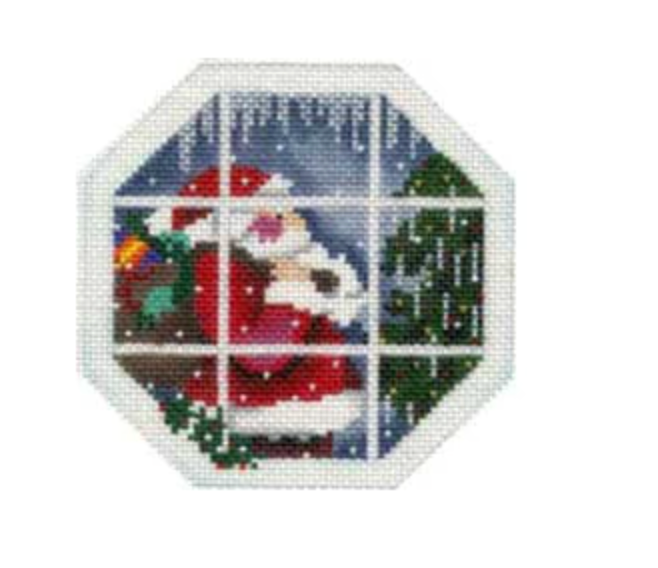 Santa/Tree Octagon Ornament