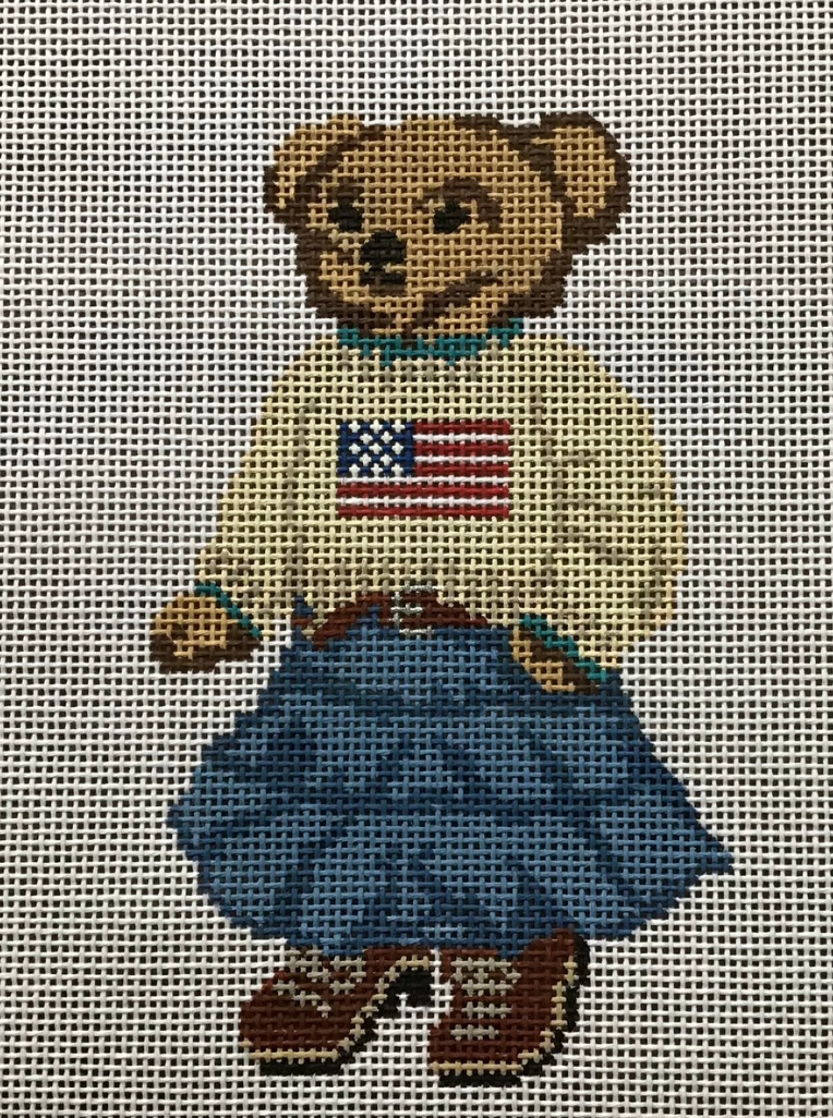 Girl Flag Sweater Bear