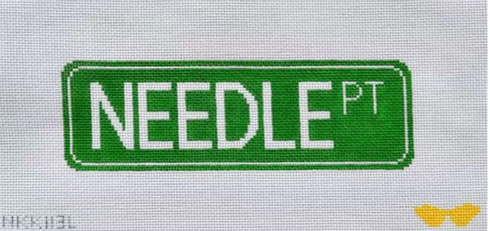 Needlepoint Street Sign