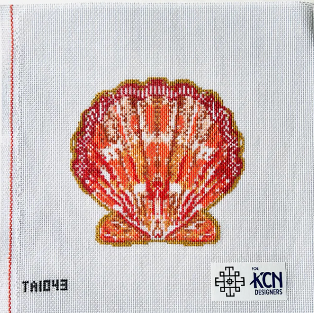 Scallop Ornament in Orange
